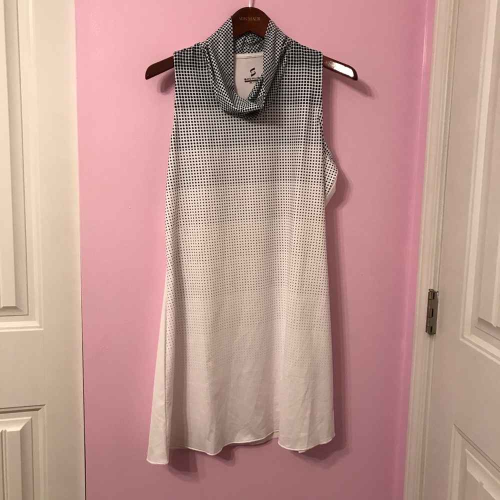SAVALINO Women’s Athletic Tennis Dress with a Cowl Collar Size XL